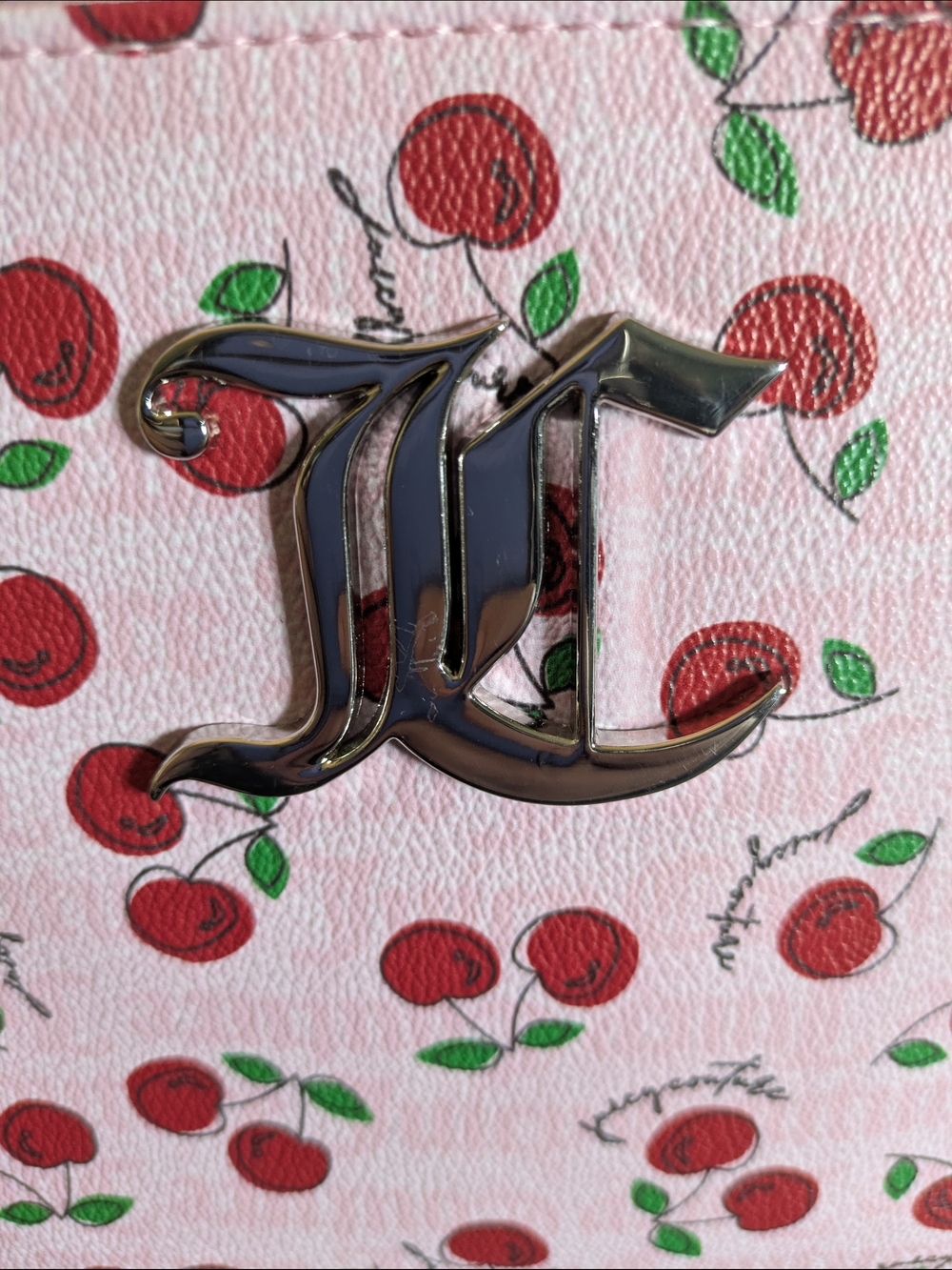 Juicy Couture Pink Cherry Print Cosmetic Bag - Picture 8 of 9